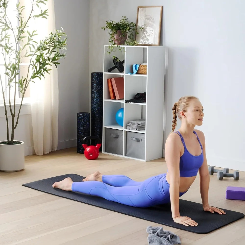 Extra Thick Yoga Mat with Carrying Strap, Non-Slip Exercise Mat for Home Gym