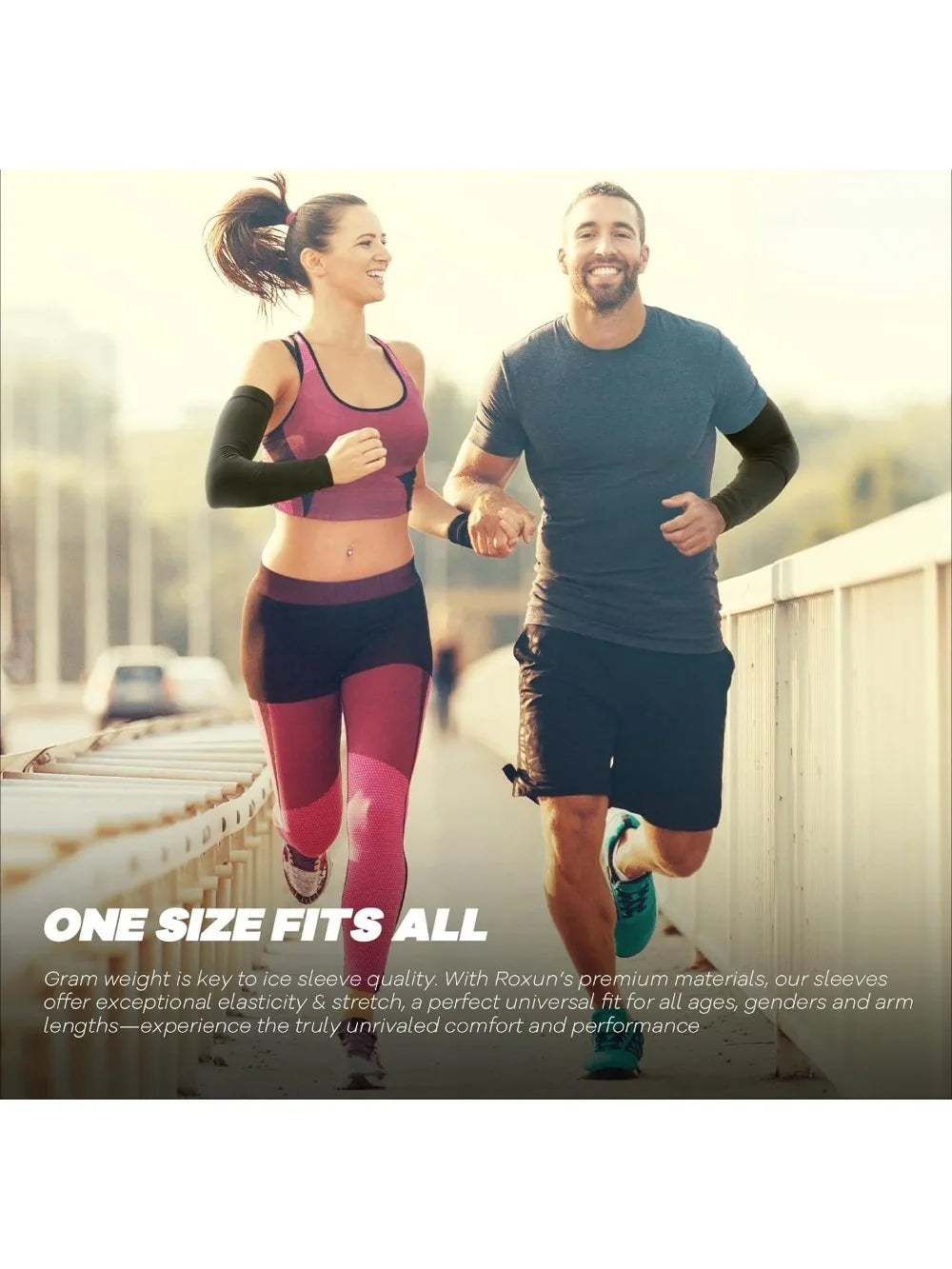 Cooling UV Protection Arm Sleeves, Sports Compression for Men & Women