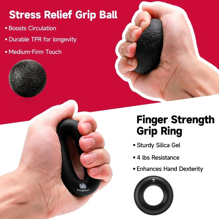 Grip Strengthener Forearm Strengthener Hand Grips Strengthener Kit 5 Pack Adjustable Resistance