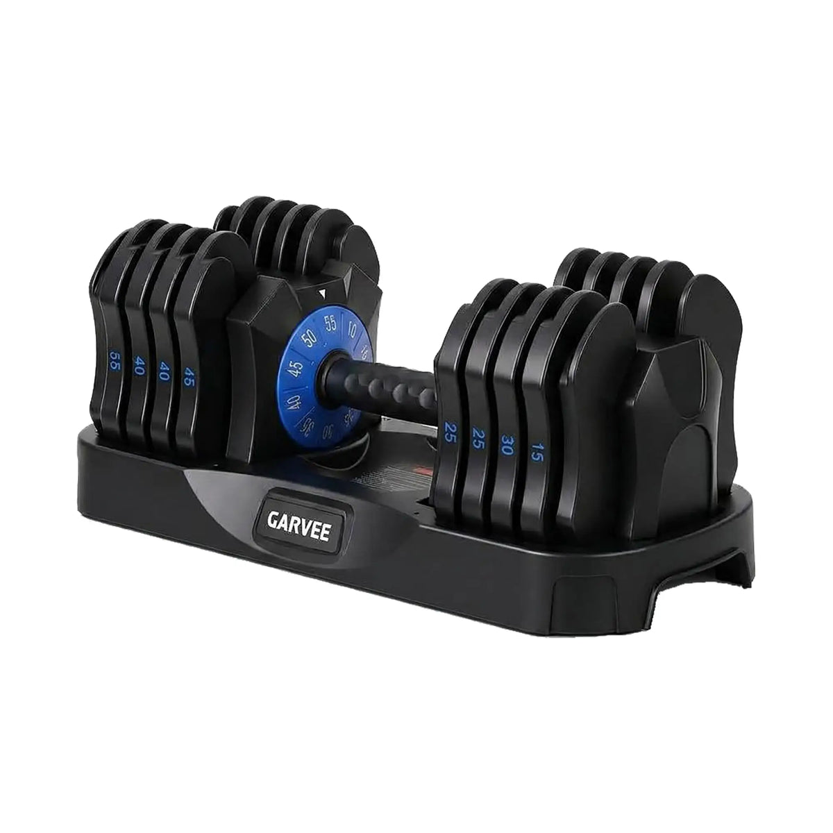 Adjustable Dumbbell with Storage Tray, Cast Iron Quick Dial Hand Weight with Anti-Slip Knurled Handle, 11.34 KG Single Dumbbell for Home Gym Full Body Strength Training