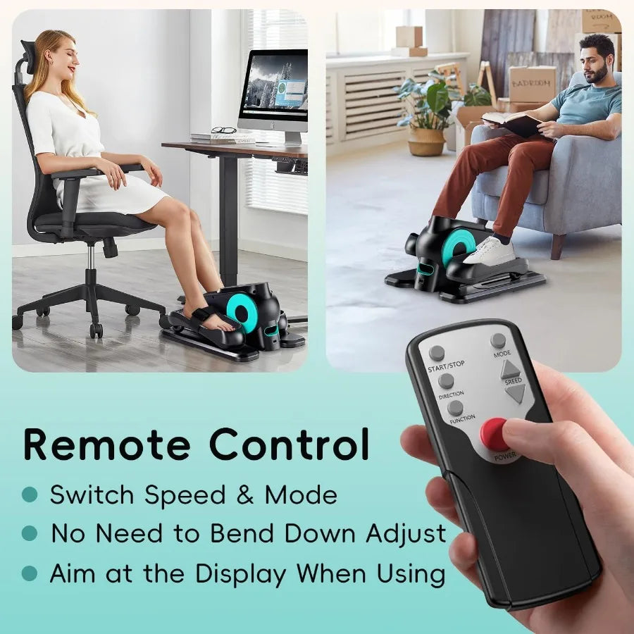 Under Desk Elliptical Machine Ellipse Leg Exerciser for Seniors Fully Assembled Quiet and Portable Electric Seated Pedal Exerci