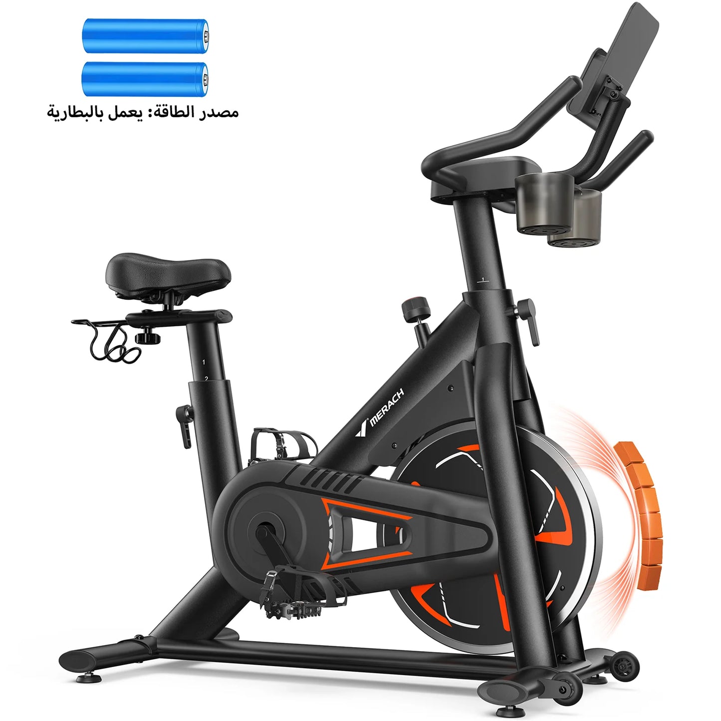 Magnetic Exercise Bike No Plug Needed Low Noise Stationary with Comfortable Seat Cushion Spinning Bike 330 lb Weight Capacity Exclusive App Tablet Mount and Fitness Courses for Home Indoor for Weight Loss Gym Cardio
