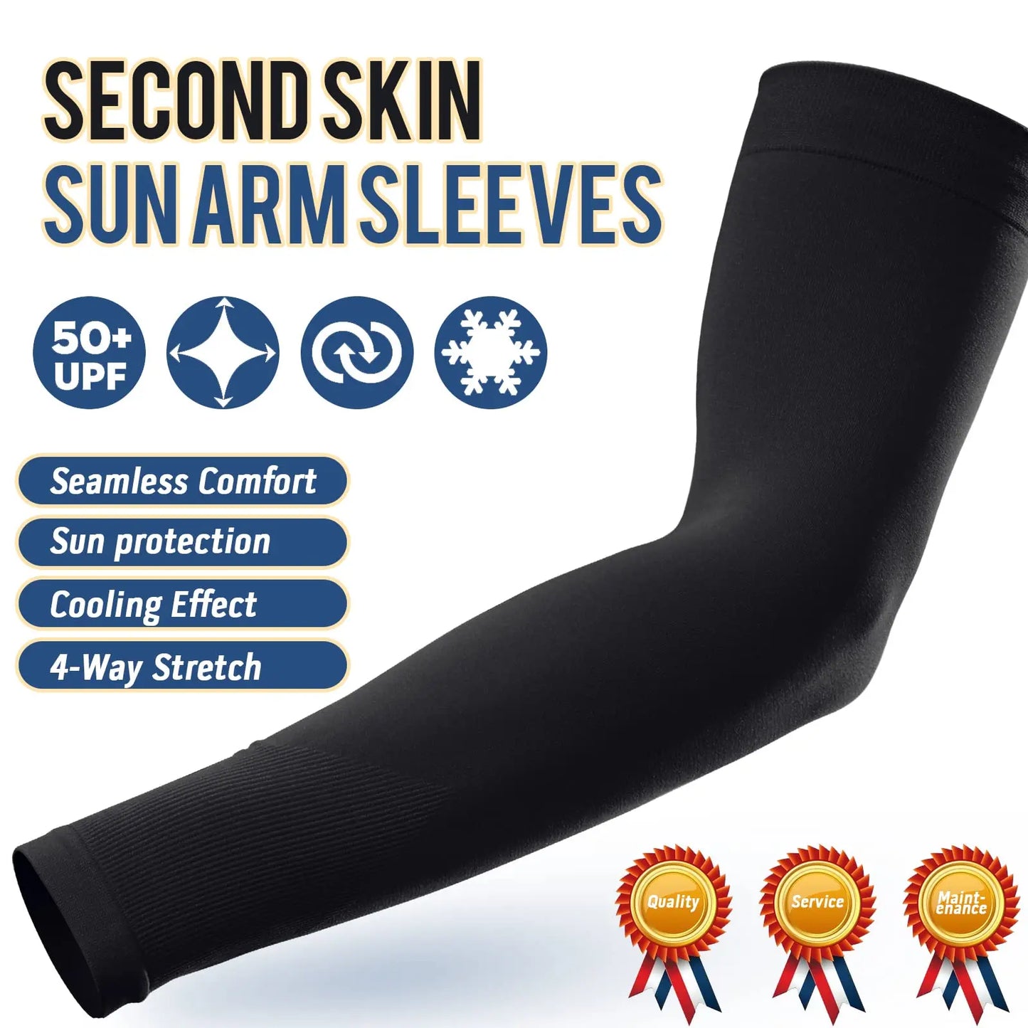 4PC/2 Pair Arm Sleeves UV Protection Arm Sleeves Football Outdoor Sports Arm Sleeves for Men