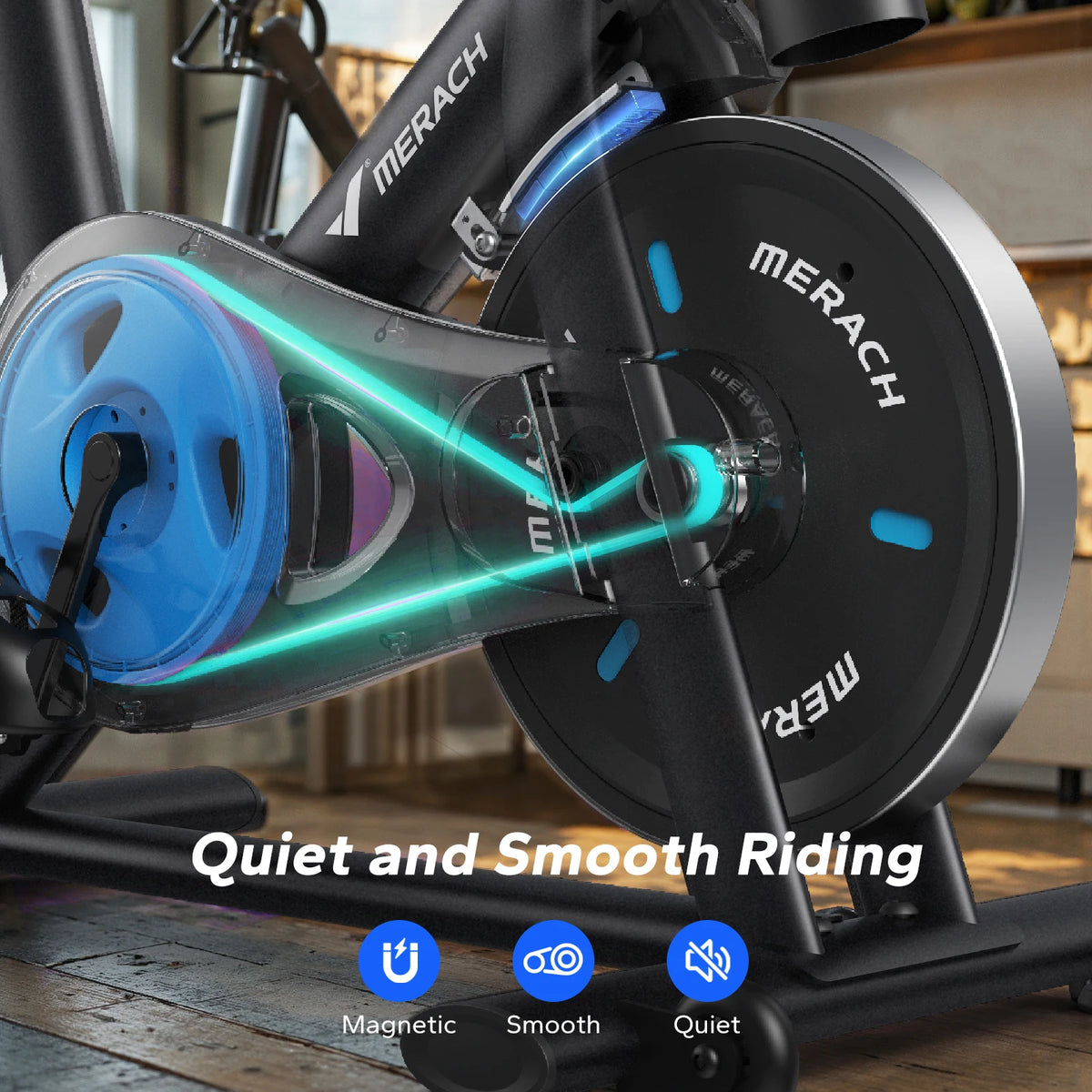 Exercise Bike Brake Pad/Magnetic Stationary Bike with Exclusive App Low Noise Indoor Cycling Bike with Fitness Courses