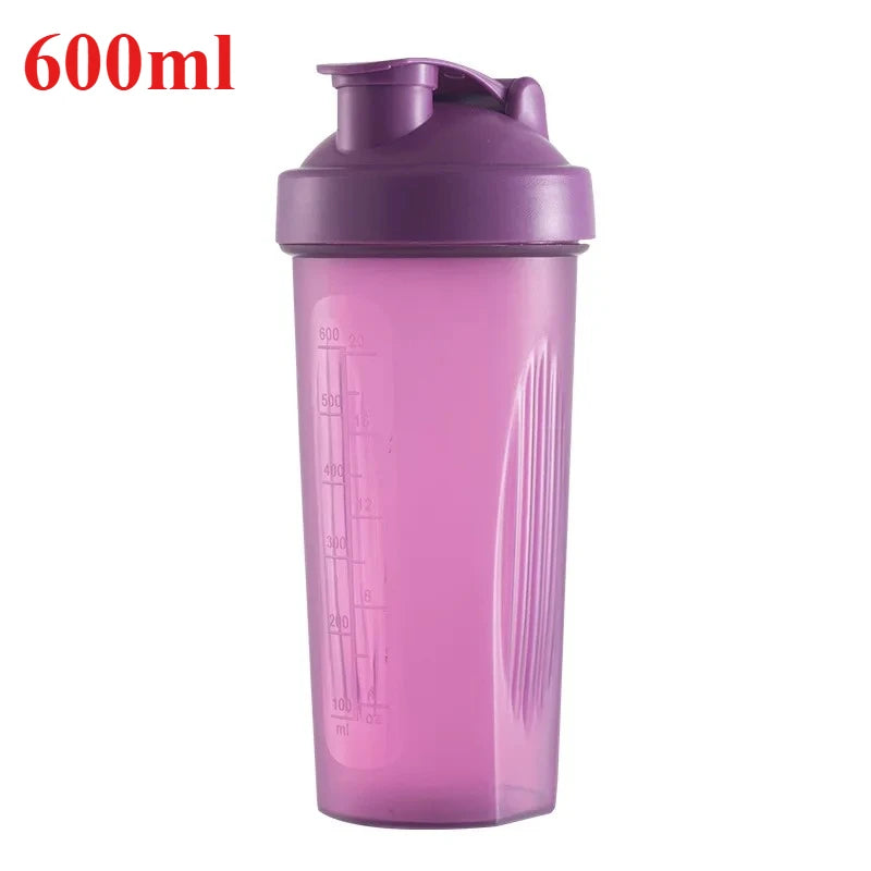 1pc Portable Protein Shaker 400ml/600ml Fitness Bottle with Whisk Ball for Fitness Enthusiasts Athletes For Outdoor Gym Sports
