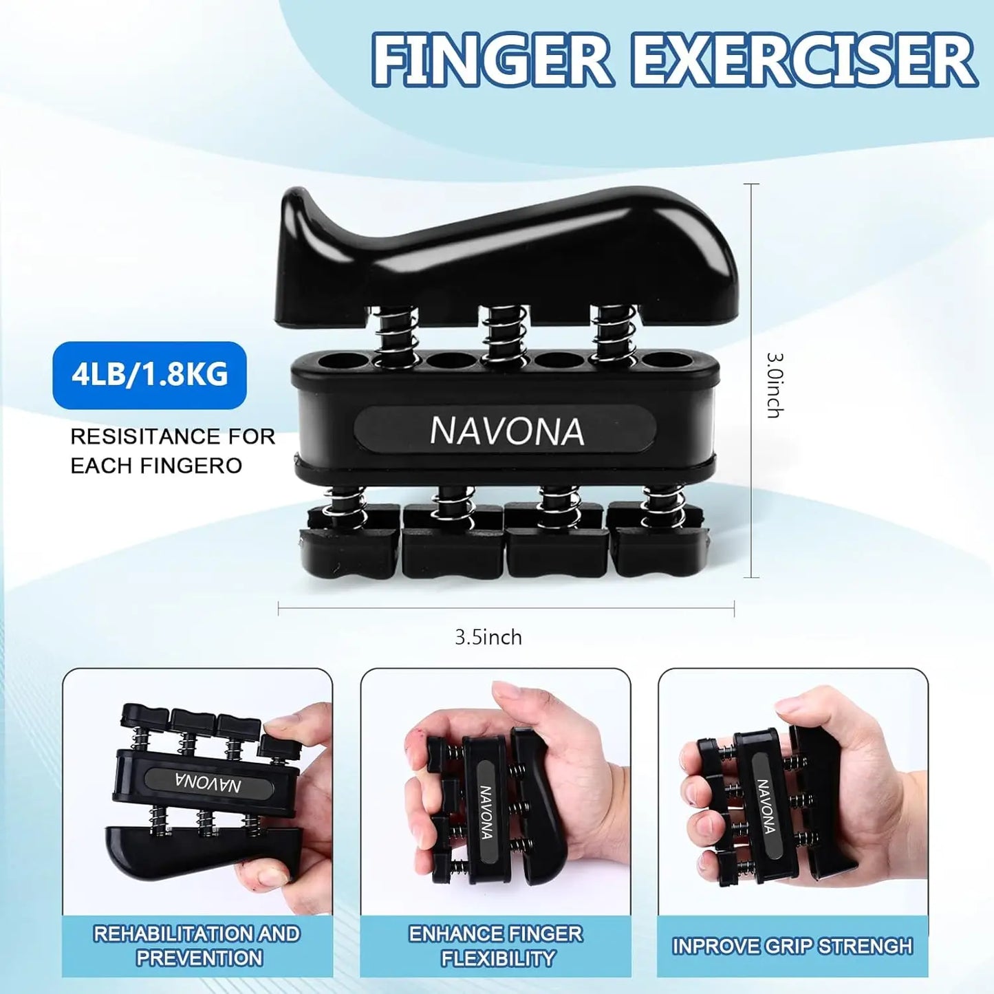 10-Piece Hand Grip Strengthener Kit for Forearm and Finger Exercise, Stress Relief & Muscle Recovery