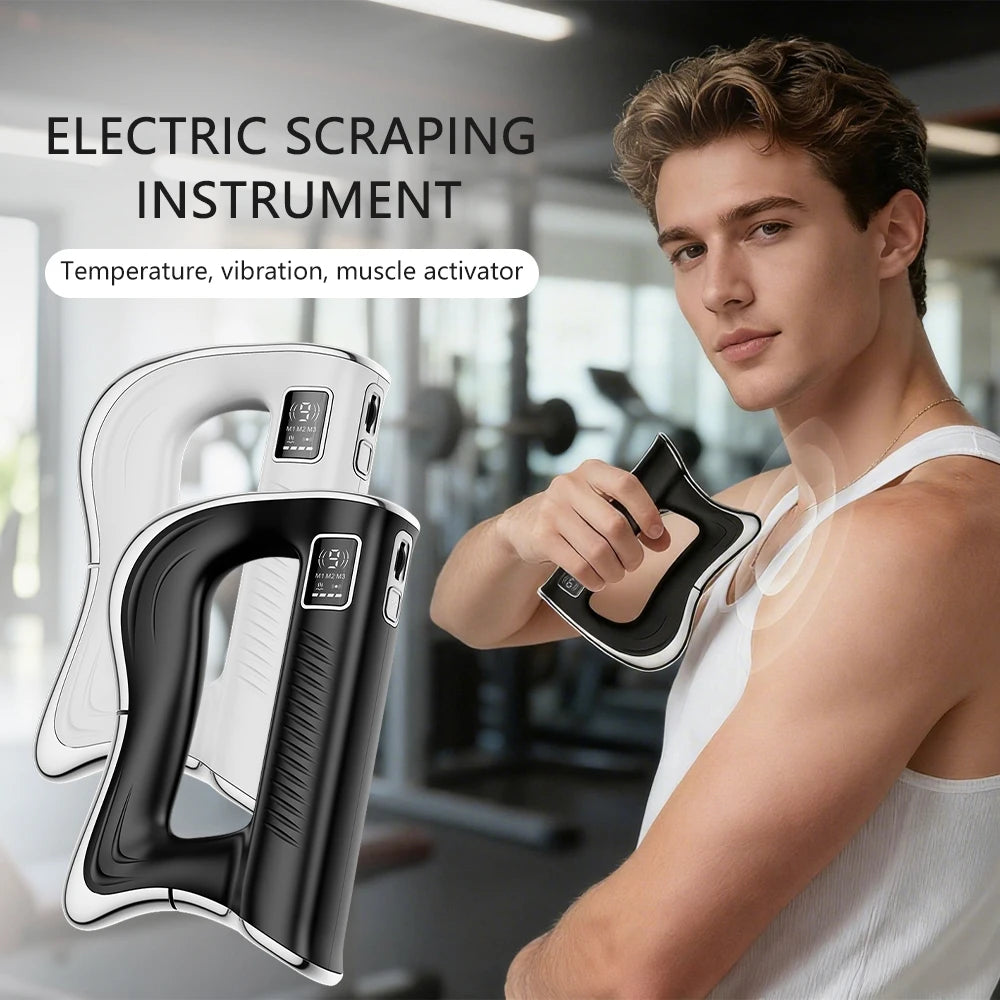 Electric Fascia Knife Massager High Frequency Vibration Muscle Scraper 9 Gears Portable Full Body Deep Tissue Muscle Relaxation Device for Gym Office Home