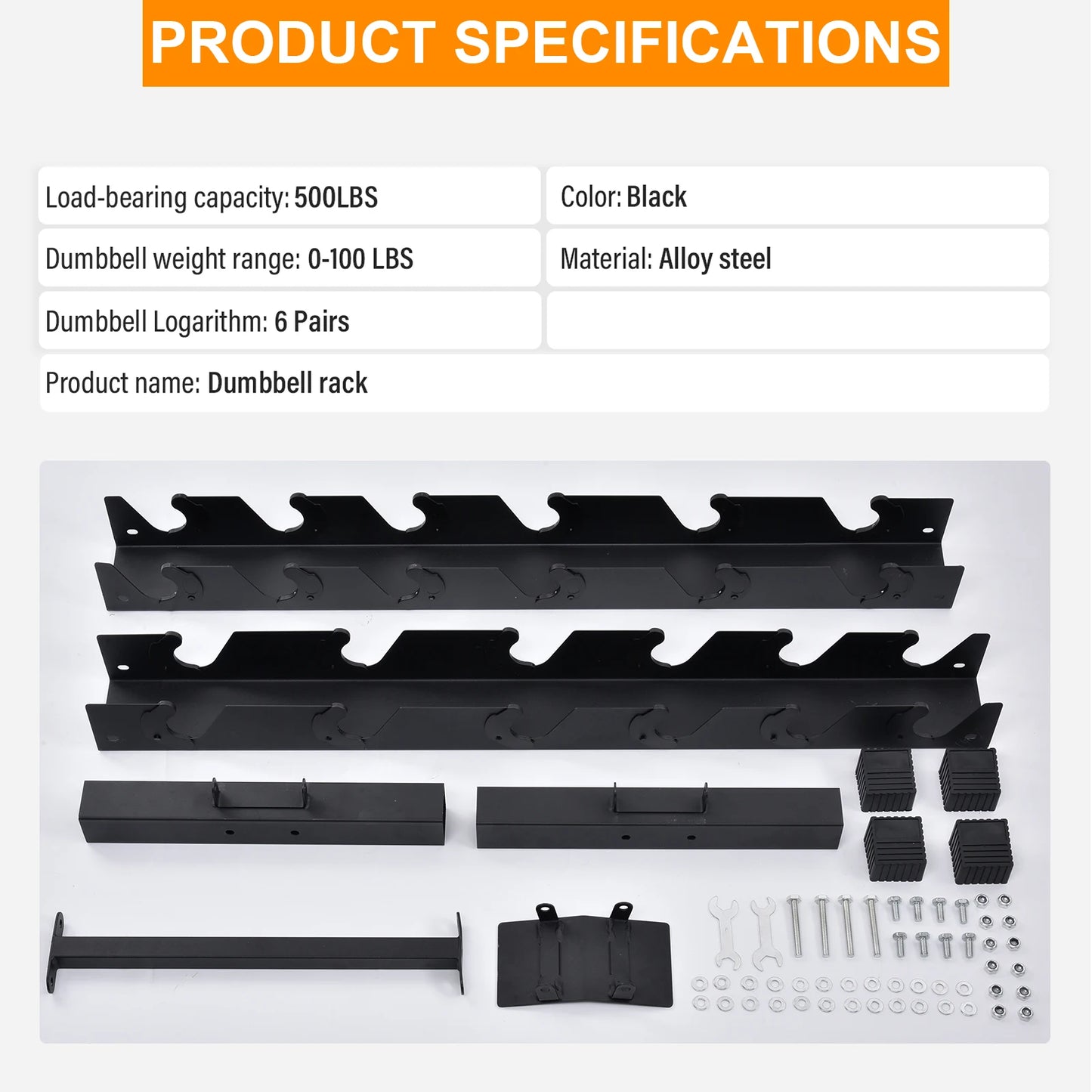 Dumbbell Rack Stand Heavy Duty， Space Saving Tree Shape Weight Storage Organizer for 6 Pairs Hex Dumbbells, 6 Tier Dumbbell Weight Rack for Dumbbell Set, Home Gym Workout Commercial Gym Strength Training