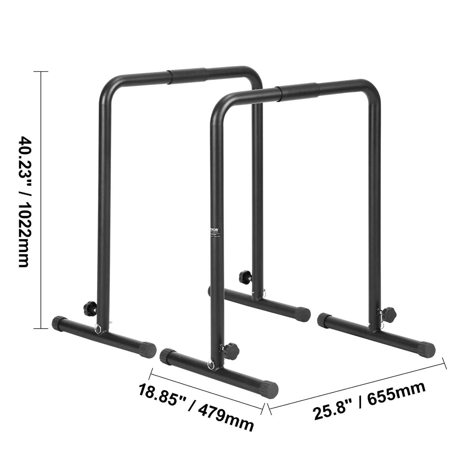 SucceBuy Dip Bar 440/500lbs Capacity Heave Duty Dip Stand Station with Adjustable Height Fitness Workout Bar Station Stabilizer
