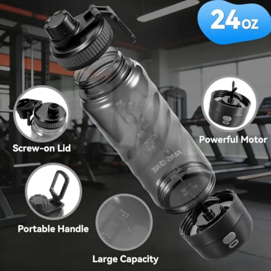 Electric Protein Shaker Bottle, 24 oz USB C Rechargeable Electric Mixer, Shaker Cups for Protein Shakes and Meal Replacements,