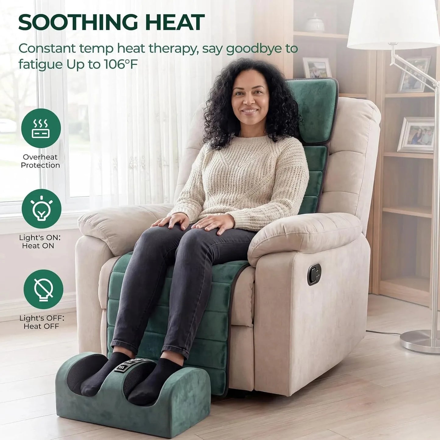 Deep Tissue Full Body Massage Mat, Massager Whole Body Vibration Massage Pad for Back Neck Lumbar Leg, Portable Massage Machine, 10 Vibrating Motors Detachable Massage Pad, Back Pain Relief Muscle Relaxation for Home Office B