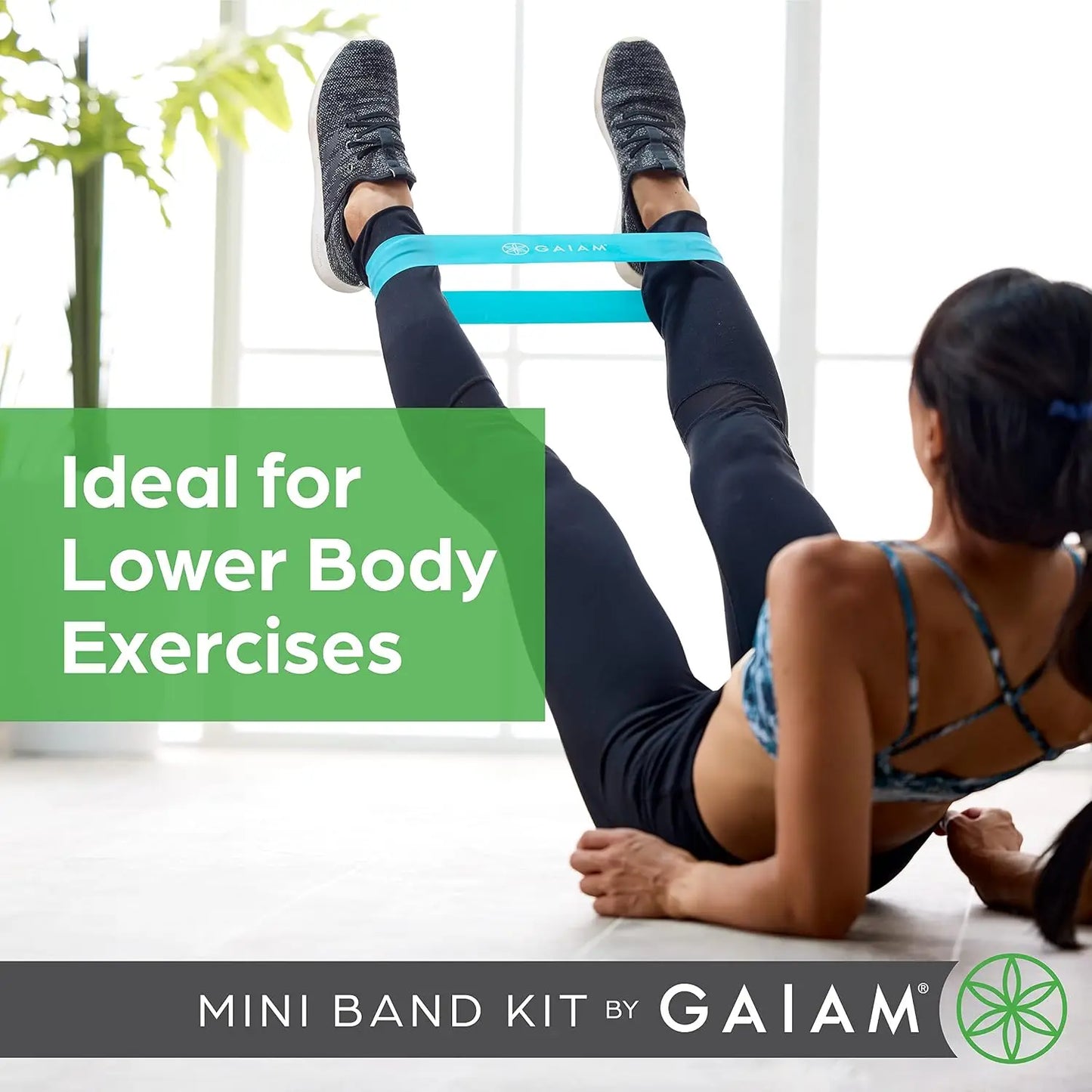 Resistance Bands Set of 3 Light Medium Heavy for Lower Body Workout Glutes Legs Yoga Physical Therapy Exercise Guide Included