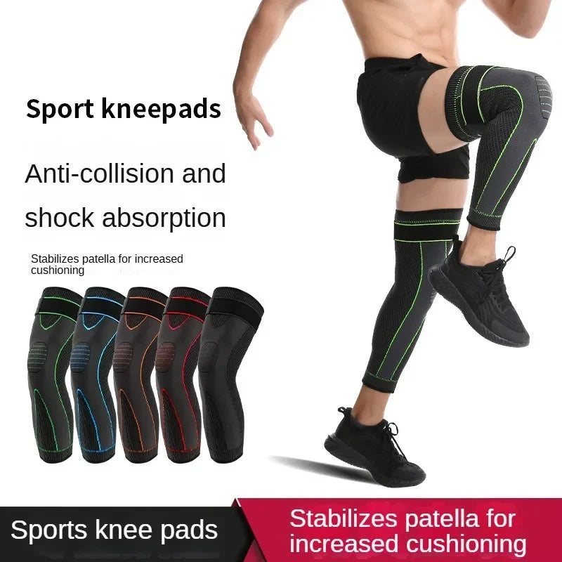 1/2Pcs Full Leg Compression Sleeve with Compression Strap for Women Men Long Leg Sleeve for Running Basketball Football Cycling