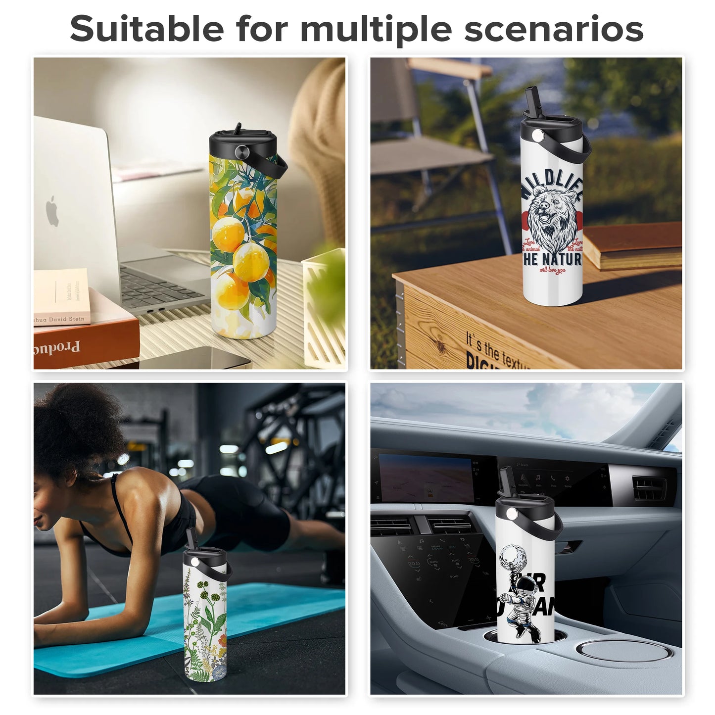 12/25 Pack 20OZ Sublimation Blanks Tumbler, Vacuum Flap With Flip Nozzle