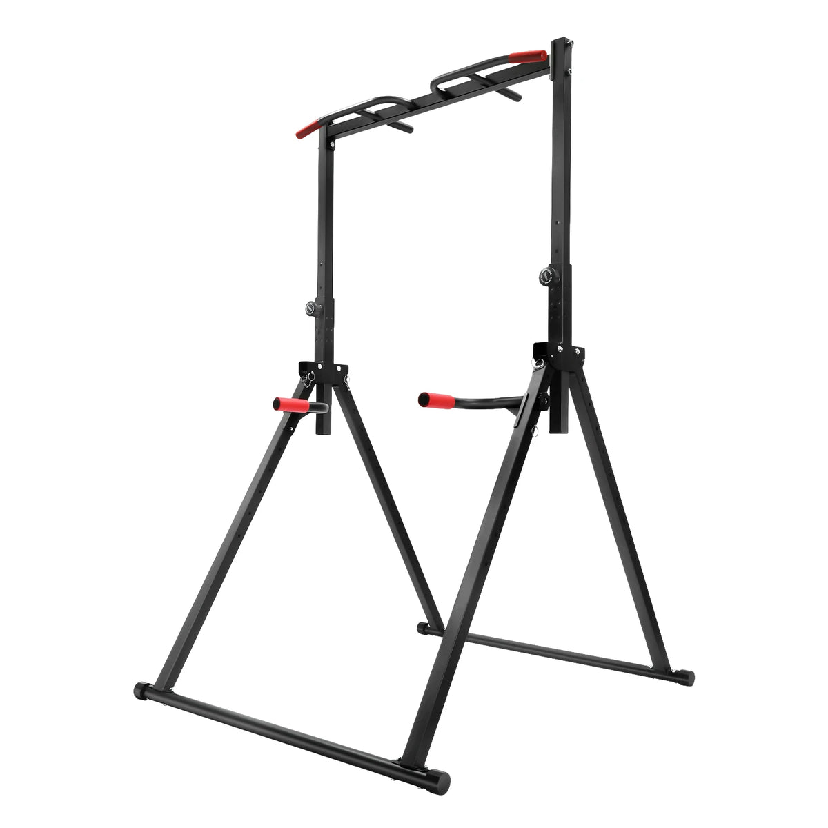 Adjustable Pull Up Bar, 200kg Load Foldable Home Gym Multi-Function Training Station with Parallel Bars for Strength Training