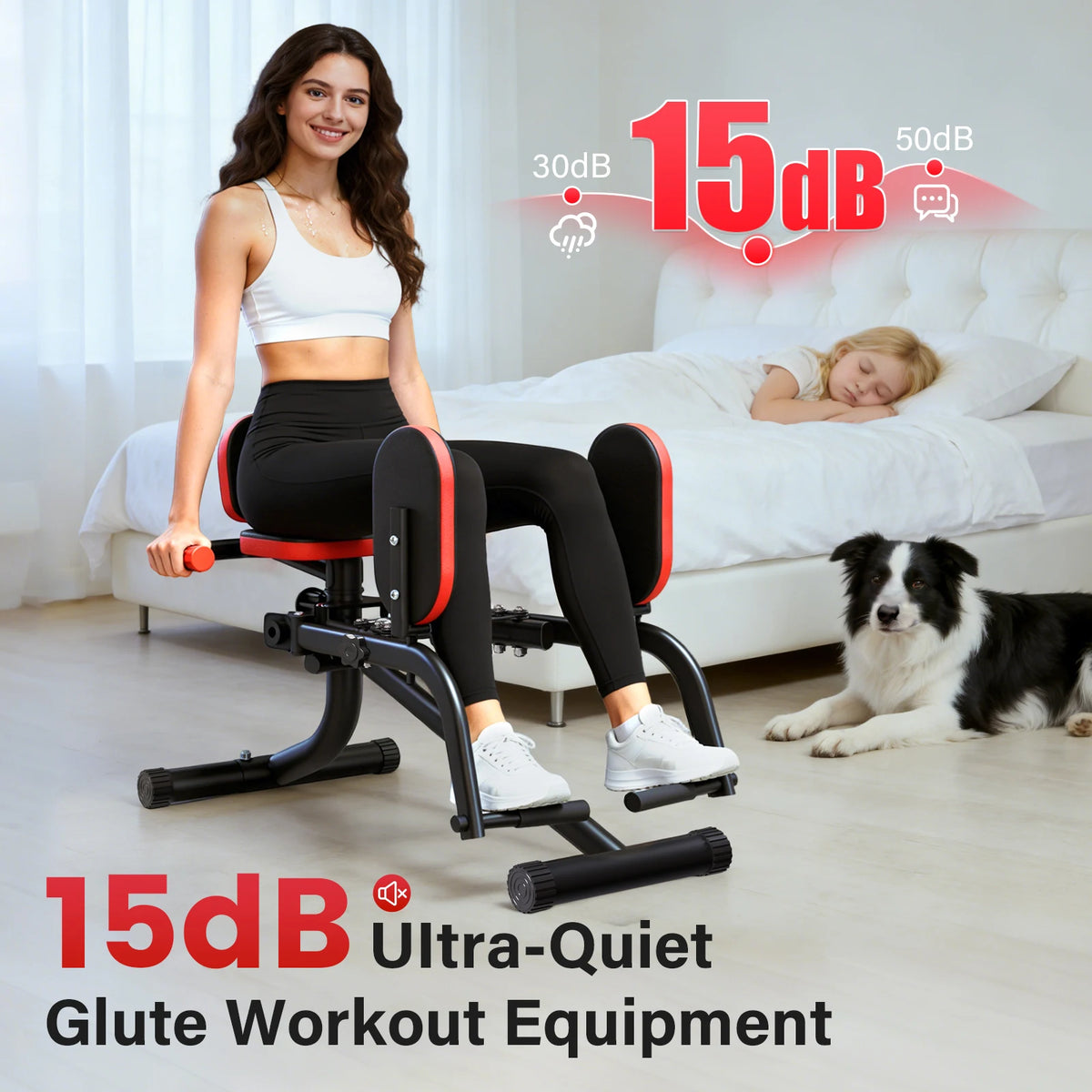 Home Hip Thigh Exercise Equipment Trainer Leg Abduction Machine Foldable Dual-Motion Inner & Outer Thigh Sculptor Unisex Gym Equipment for Home Workout