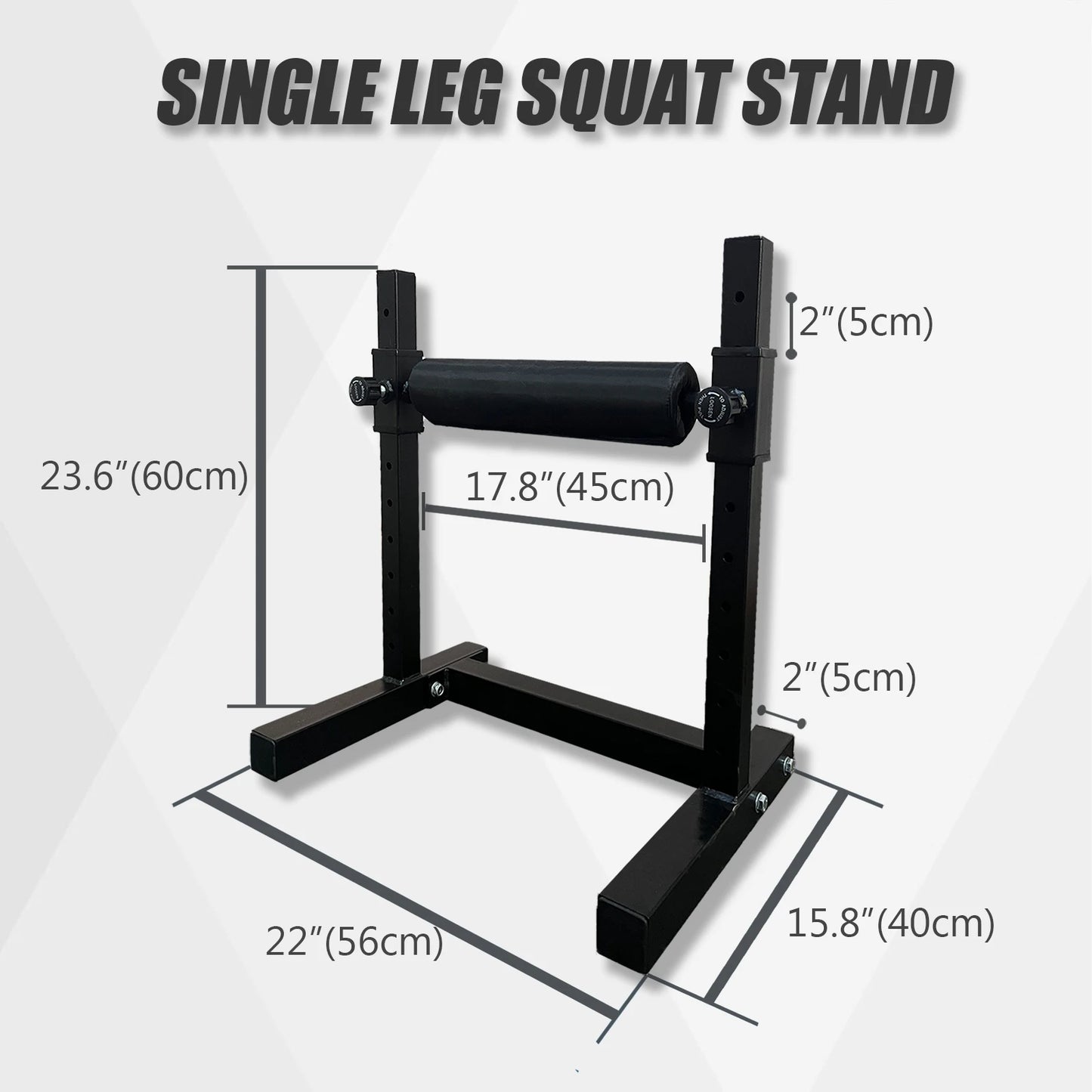 Single Leg Squat Roller, Adjustable height Leg Squat Stand, Bulgarian Split Squat Stand for Home Gym Leg Strength Training