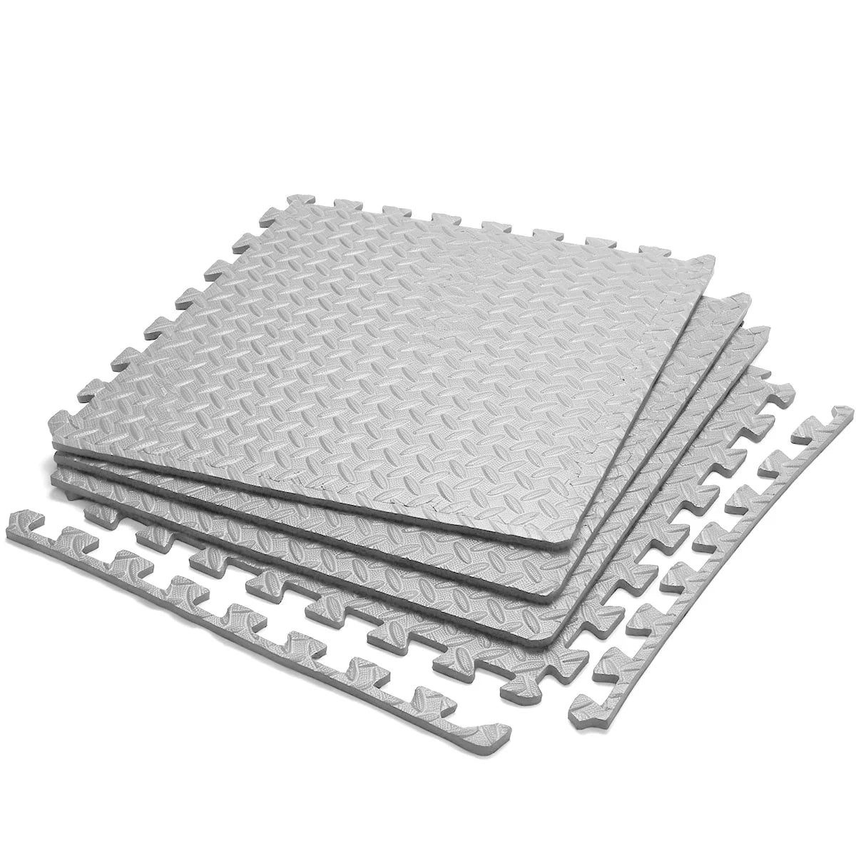 Interlocking Foam Floor Tiles for Home Gym, Mat for Home Workout Equipment, 20in X 20in-In-64sqft.