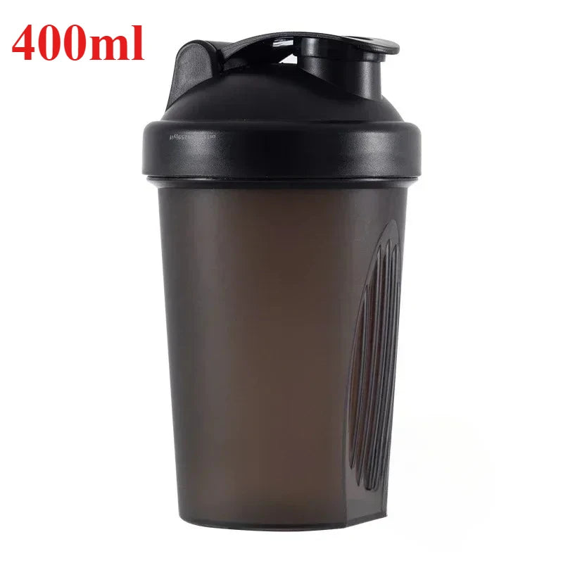 1pc Portable Protein Shaker 400ml/600ml Fitness Bottle with Whisk Ball for Fitness Enthusiasts Athletes For Outdoor Gym Sports