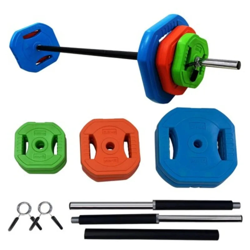 Large Fitness Equipment 40 Lbs Barbell Weight Set Adjustable Free Weights for Home and Gym Workout