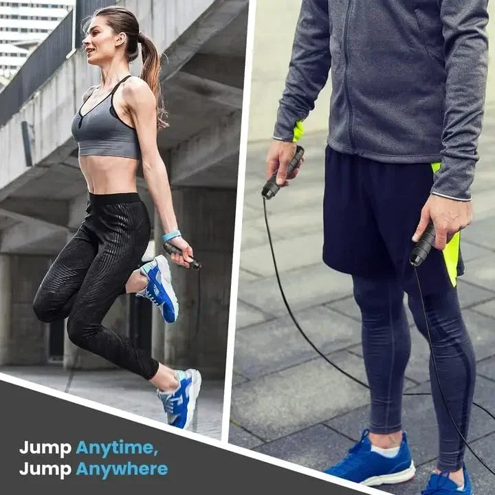 Adjustable Jump Rope for Workout - Tangle-Free Foam Handles, Slimming Cardio & Endurance Training
