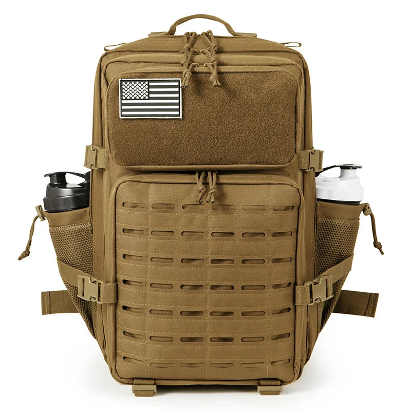 45L Tactical Backpack Survival Bag Hunting MOLLE Backpack GYM For Men EDC Outdoor Hiking Rucksack With Bottle Holder