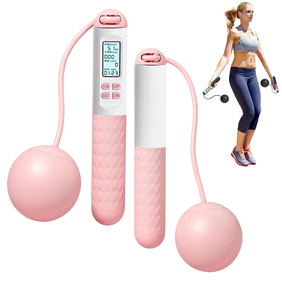 Professional Women's Fitness Jump Ropes Soft Handle No Weight Bearing Indoor Gym Workout Tool Fat Loss Exercise Equipments