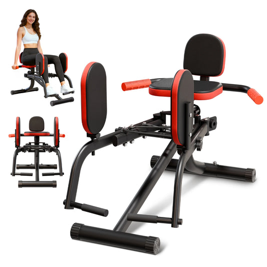 Home Hip Thigh Exercise Equipment Trainer Leg Abduction Machine Foldable Dual-Motion Inner & Outer Thigh Sculptor Unisex Gym Equipment for Home Workout