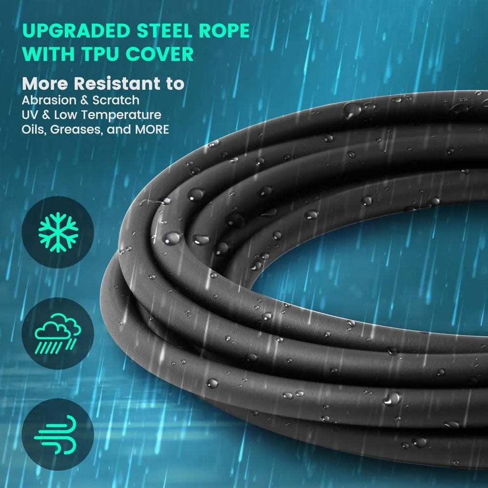 1/2 lb Weighted Jump Rope for Boxing, Cardio, Crossfit Workout, 8~11ft Adjustable Steel Ropes with Ball Bearings and Metal Handles