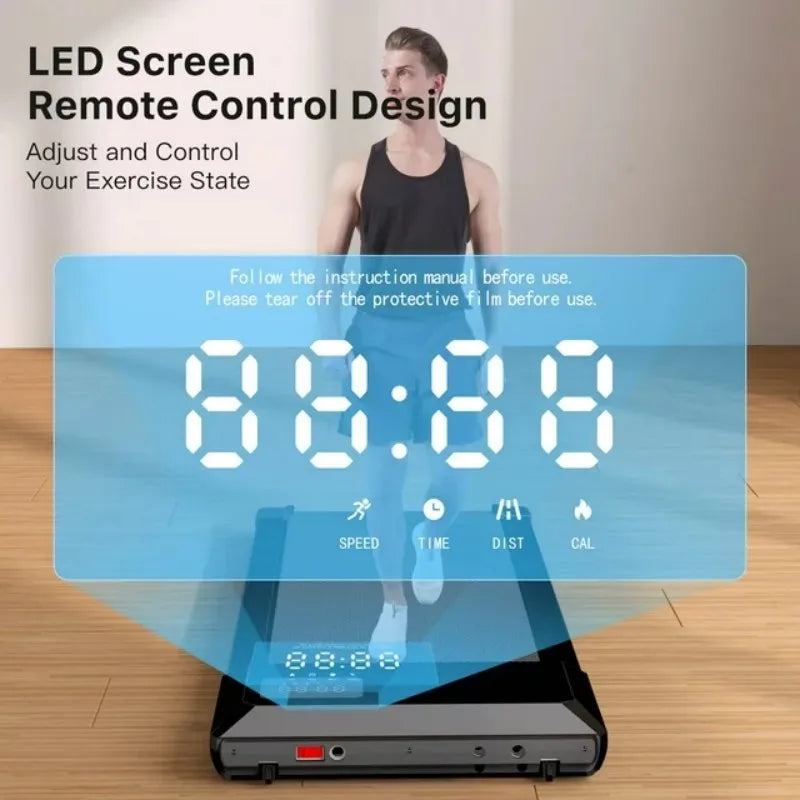 Walking Pad 2.5HP Remote Control Under Desk Treadmill 136KG Capacity Portable Walking Machine for Home Multi-Runner Races Speed