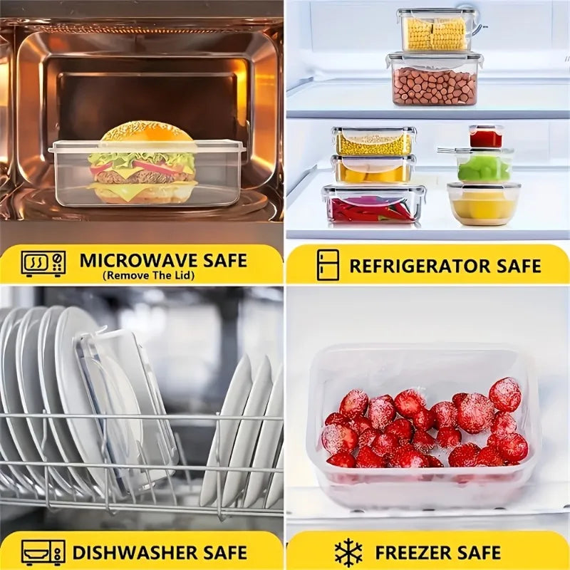 48Pcs BPA-Free Food Storage Set - 24 Airtight Containers & Lids with Labels