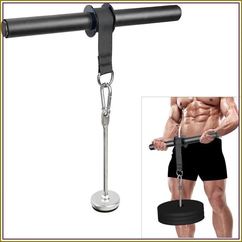 Heavy Duty Forearm Wrist Roller Blaster for Arm Strength Training, Anti-Slip Foam Handle, Nylon Straps, Home Gym Equipment