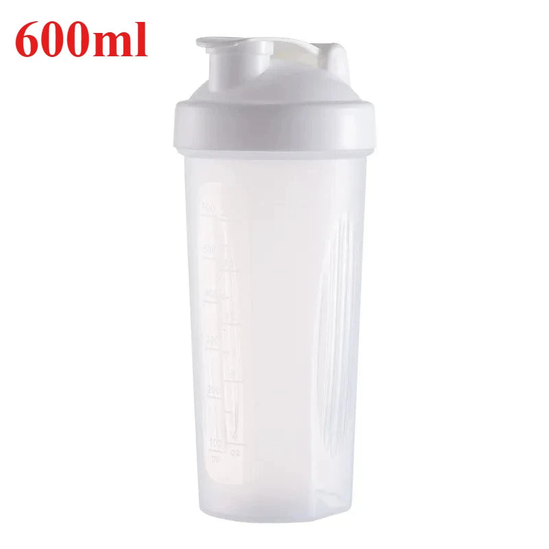 1pc Portable Protein Shaker 400ml/600ml Fitness Bottle with Whisk Ball for Fitness Enthusiasts Athletes For Outdoor Gym Sports