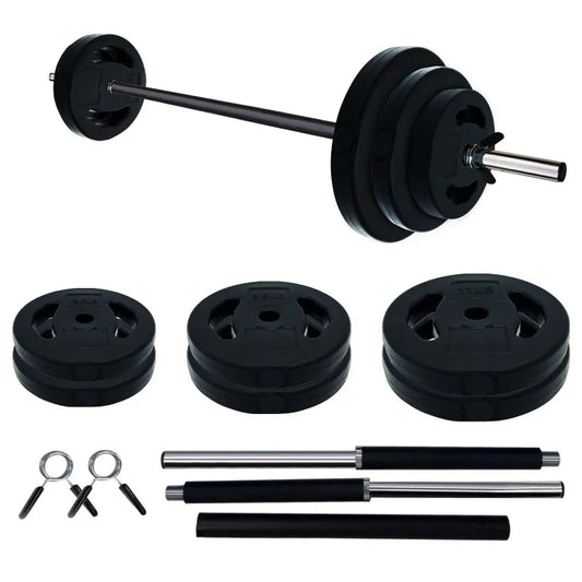 Large Fitness Equipment 40 Lbs Barbell Weight Set Adjustable Free Weights for Home and Gym Workout