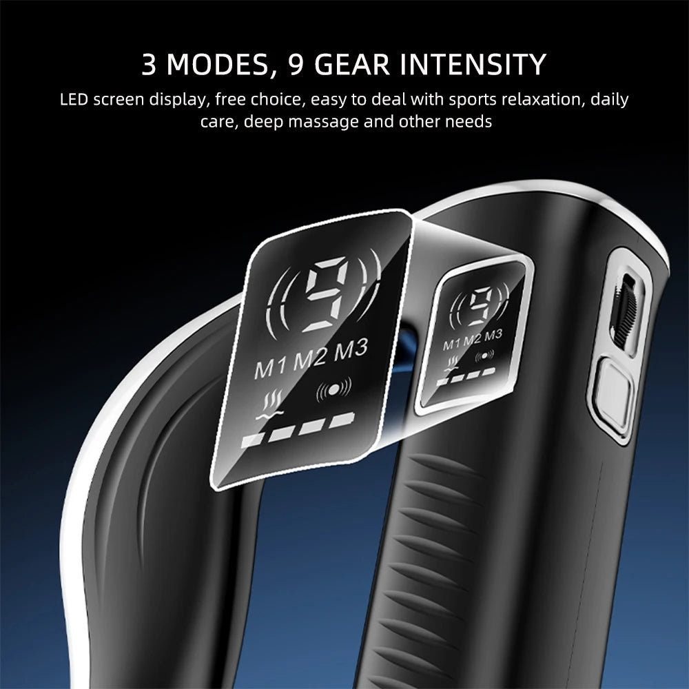 Electric Fascia Knife Massager High Frequency Vibration Muscle Scraper 9 Gears Portable Full Body Deep Tissue Muscle Relaxation Device for Gym Office Home