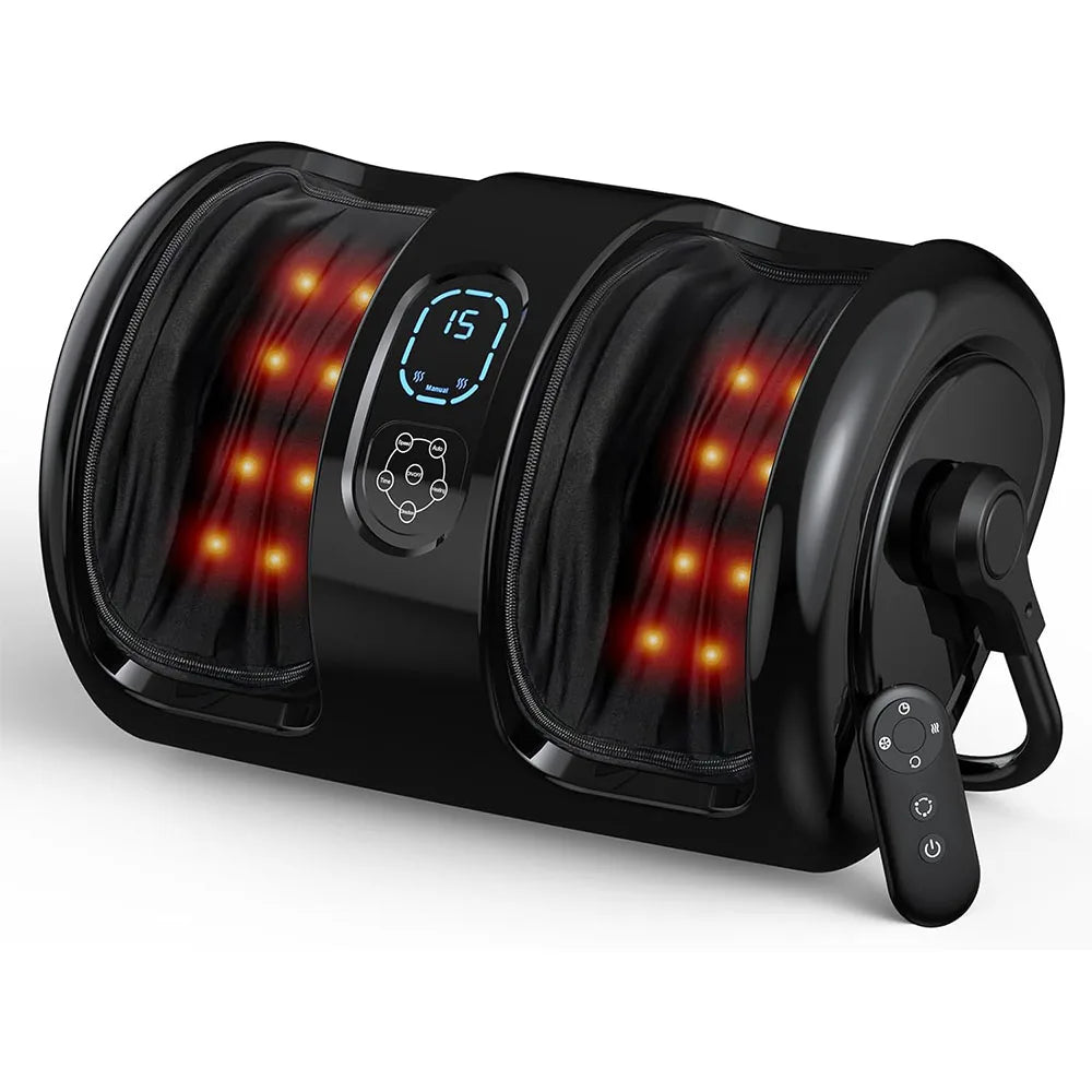 Electric Foot Calf Massager Shiatsu Massage Tools 3 Levels Deep Tissue Washable Cover Hot Compress Vibrator Machine Foot Relax