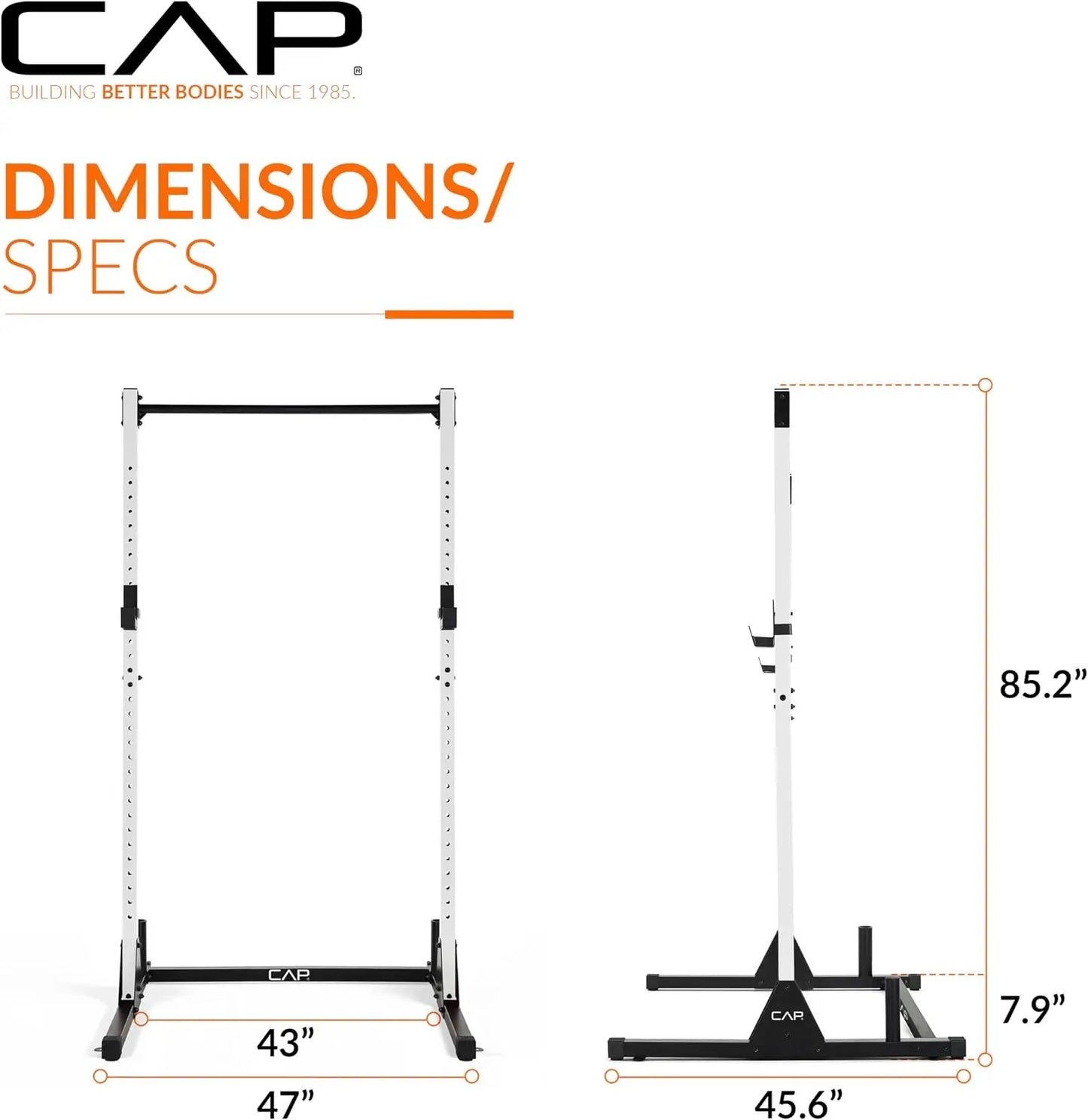 Heavy Duty Power Rack for Home Gym, 500 lbs Capacity, Squat Rack with Pull Up Bar and J-Hooks