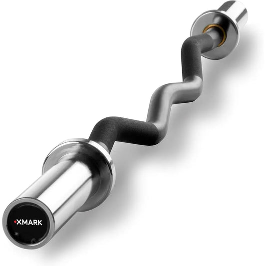 Adjustable EZ Curl Bar with Weight Plates for Enhanced Workouts