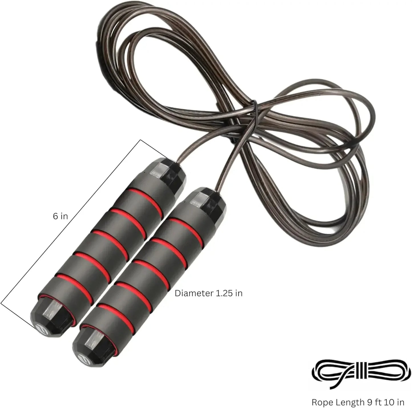 Adjustable Jump Rope for Workout - Tangle-Free Foam Handles, Slimming Cardio & Endurance Training