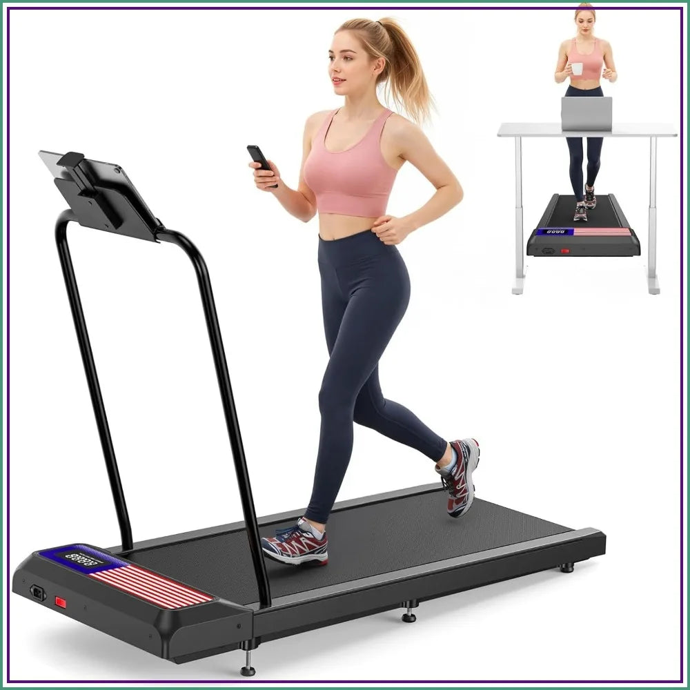 Compact Walking Treadmill Pad with 0-5% Incline, 2.5HP Quiet Motor for Home Office, App & Remote Control, LED Display