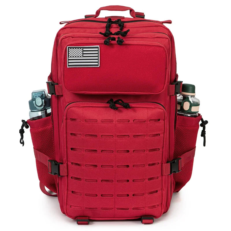 45L Tactical Backpack Survival Bag Hunting MOLLE Backpack GYM For Men EDC Outdoor Hiking Rucksack With Bottle Holder