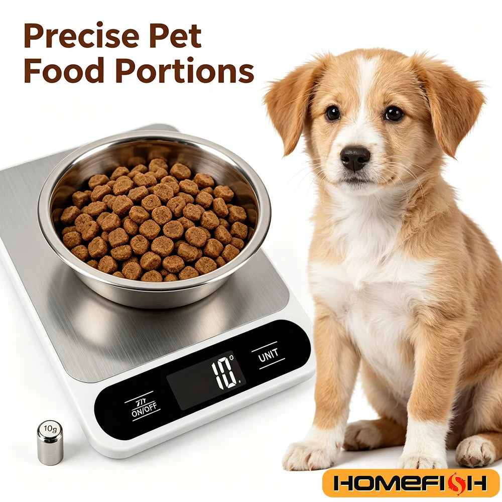 Electronic Kitchen Baking Scale Digital Food Weight ScaleStainless Steel 5kg/10kg Capacity 1g Precision, Measures in Grams