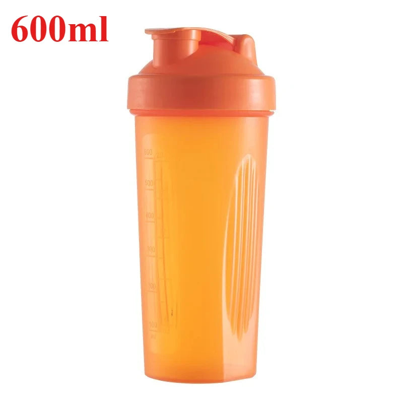 1pc Portable Protein Shaker 400ml/600ml Fitness Bottle with Whisk Ball for Fitness Enthusiasts Athletes For Outdoor Gym Sports