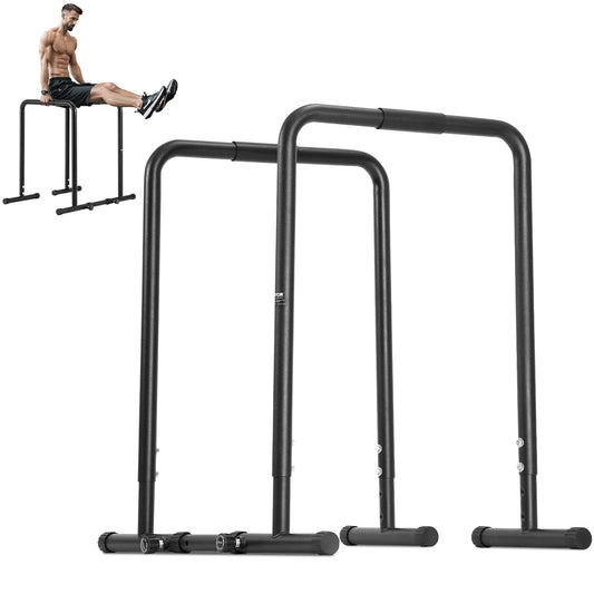 SucceBuy Dip Bar 440/500lbs Capacity Heave Duty Dip Stand Station with Adjustable Height Fitness Workout Bar Station Stabilizer
