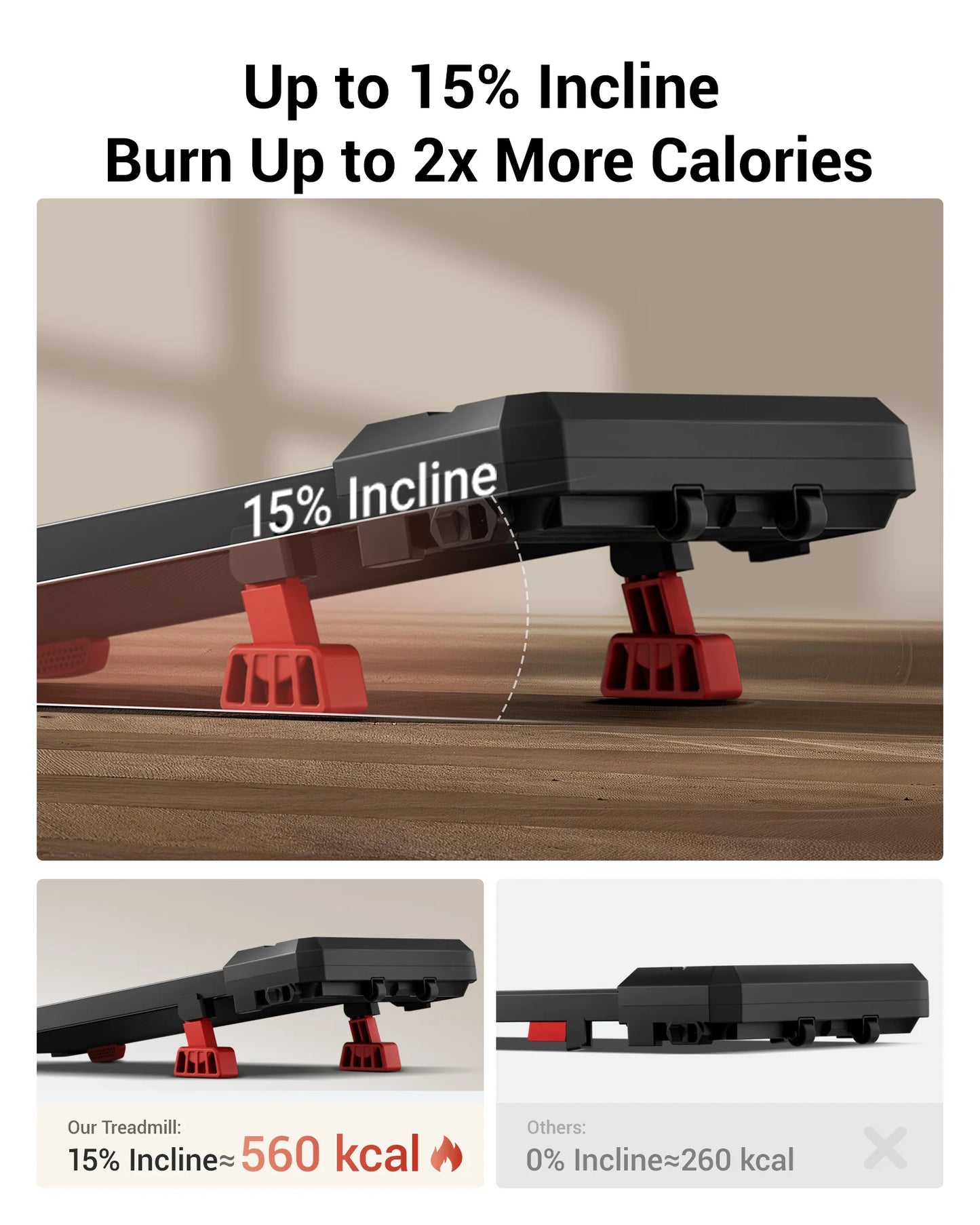 Foldable Walking Pad Treadmill, Under Desk Walking Machine for Home Office, Portable Compact Electric Treadmill with LED Display