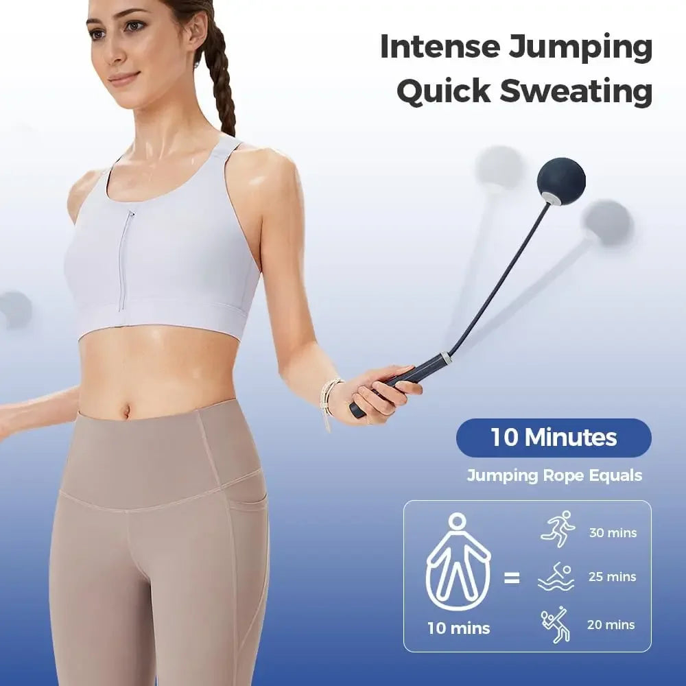 2-in-1 Weighted Jump Rope: Cordless & Corded Modes for Home Cardio