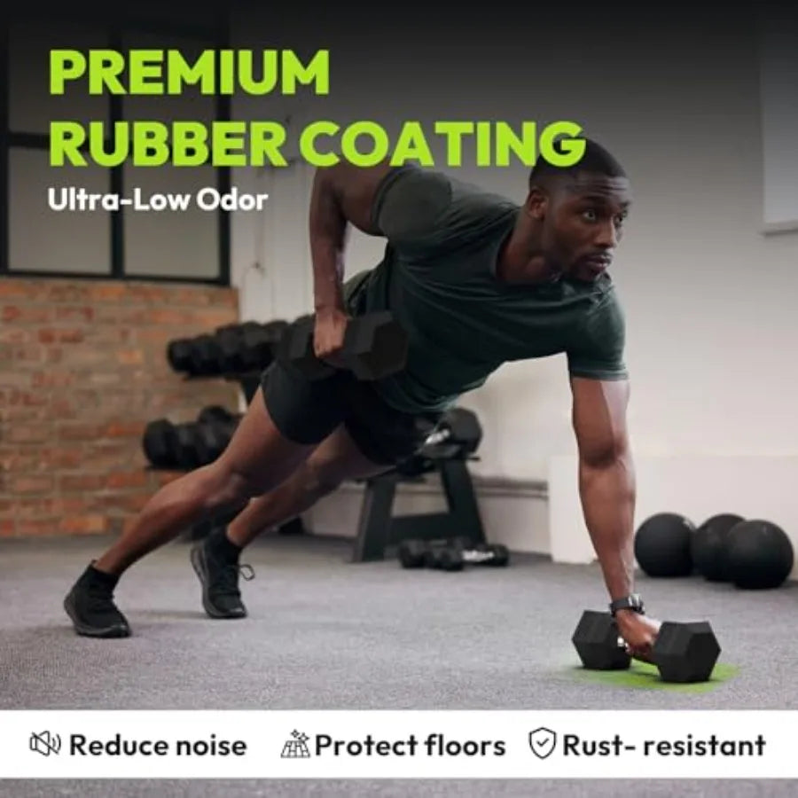 Hex Dumbbell Set with A-Frame Rack, 150