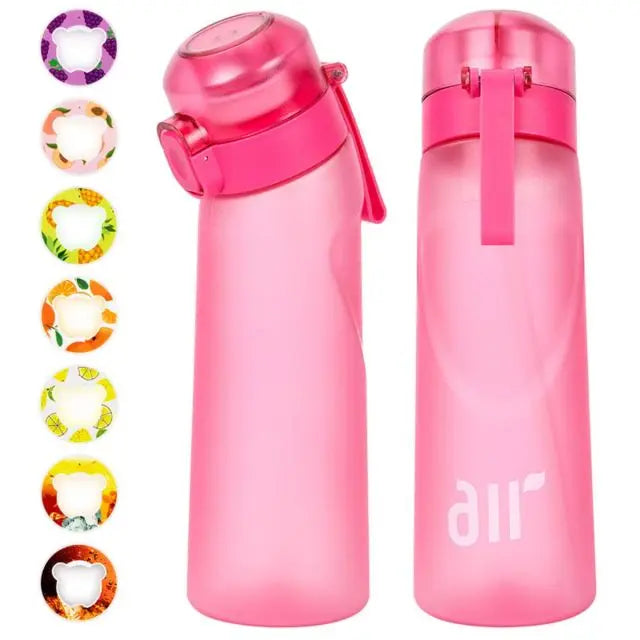 1pc Air Water Bottle with 1pc Random Flavor Pods Portable Transparent with Straw Leak Proof Suitable for Outdoor Sports