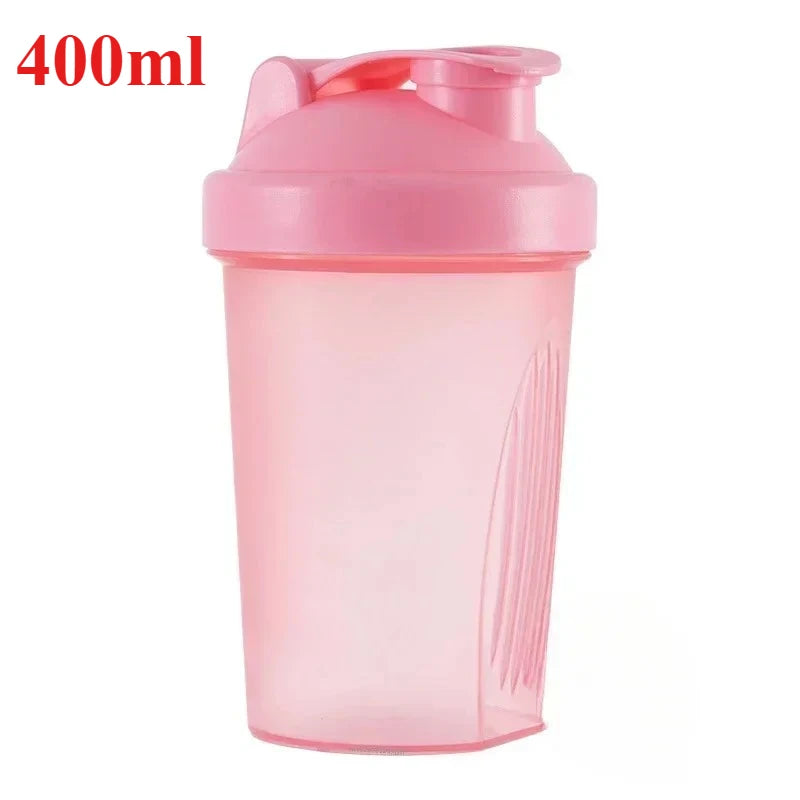 1pc Portable Protein Shaker 400ml/600ml Fitness Bottle with Whisk Ball for Fitness Enthusiasts Athletes For Outdoor Gym Sports