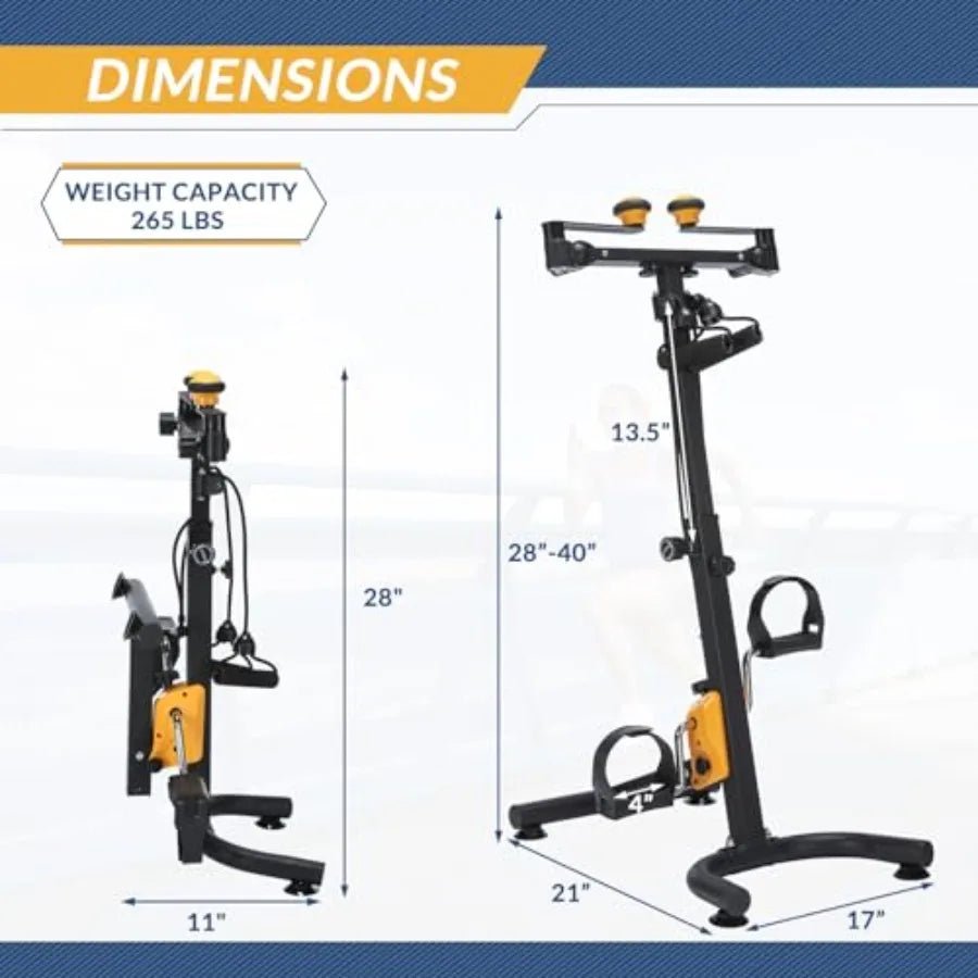 Pedal Exerciser for Elderly Hand Arm Leg and Knee Exercise Bike Adjustable Fitness Equipment for Total Body Home Pedal Exercise
